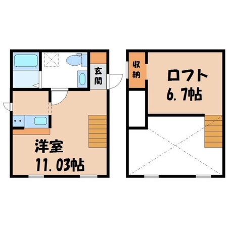 駅東公園前駅 徒歩17分 2階の物件間取画像